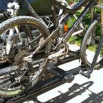 Hitch-Mounted Tray-Style Bike Racks